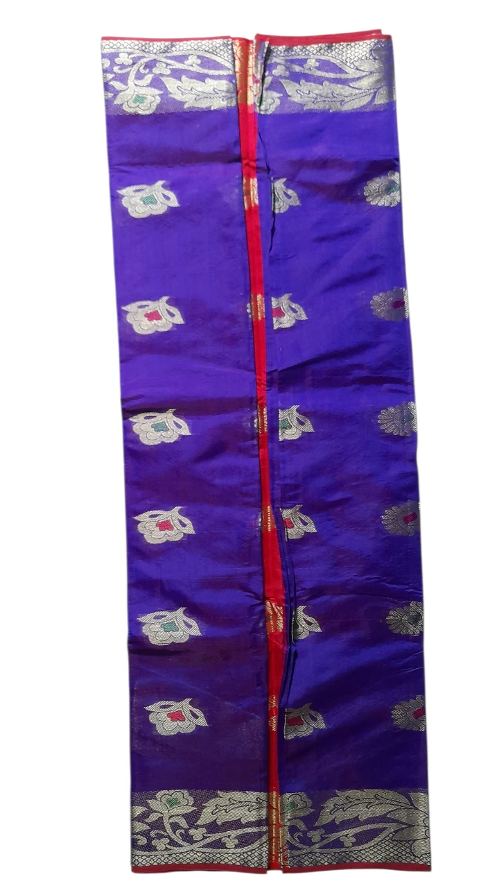 বাচ্চাদের জন্য রঙিন প্যাটার্ন শাড়ি ৮ হাত j11