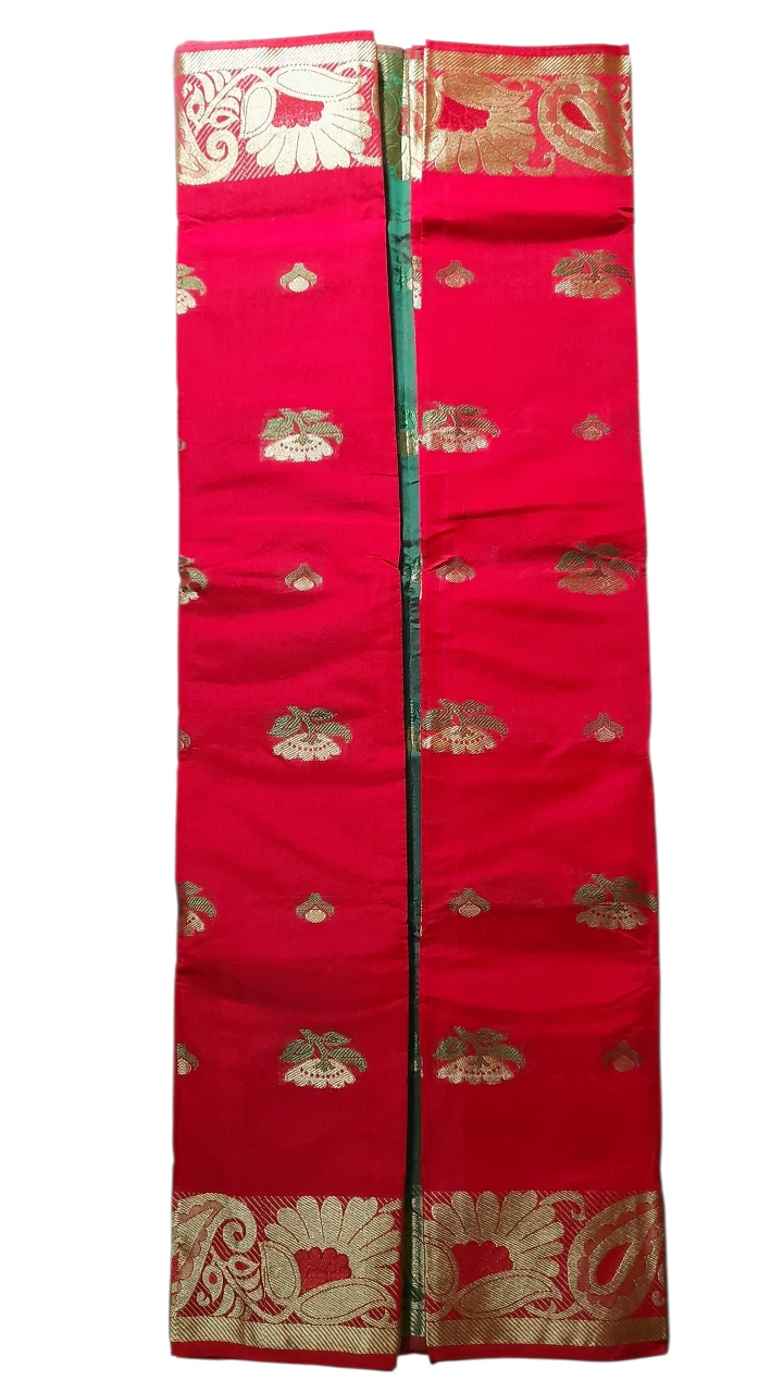 বাচ্চাদের জন্য রঙিন প্যাটার্ন শাড়ি ৮ হাত j09